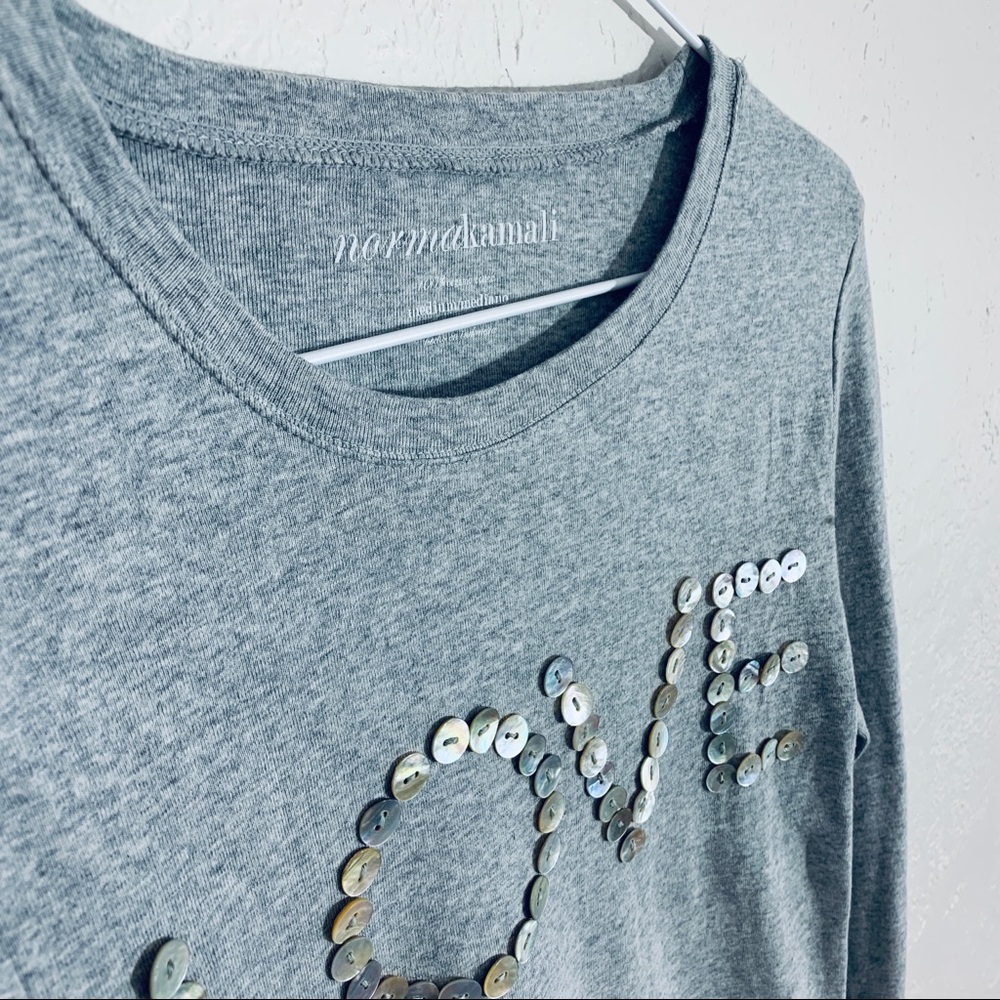 normakamali Heather Gray Organic Long Sleeve Tee - Picture 2 of 4